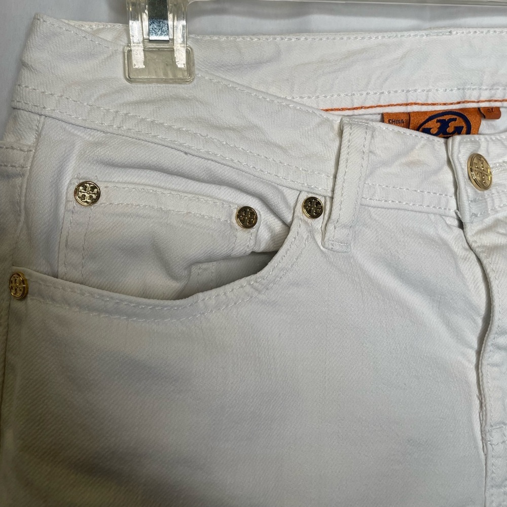 Tory Burch White Jeans Classic Tory Boot - Picture 7 of 13